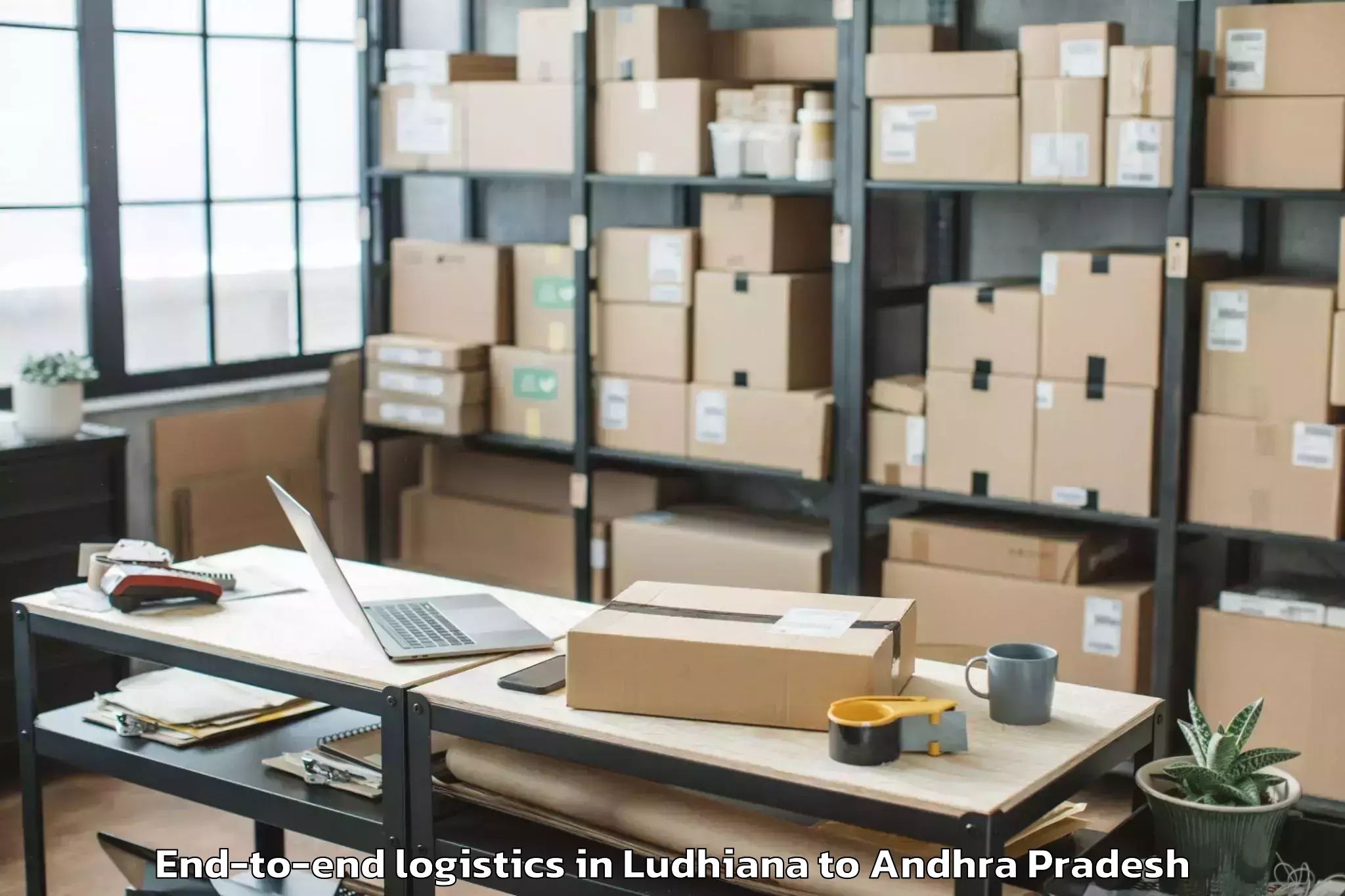 Book Ludhiana to Pellakuru End To End Logistics Online